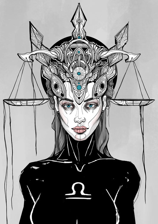 Limited art print 'Libra' - Zodiac Sign collection