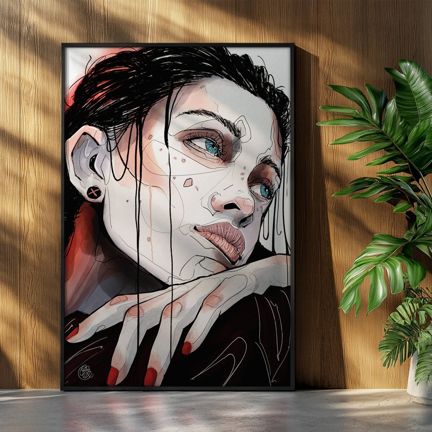 Metal Framed Artprint 'Dreamy'